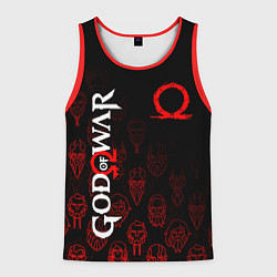Майка-безрукавка мужская GOD OF WAR HEROES ГЕРОИ, цвет: 3D-красный