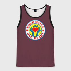 Майка-безрукавка мужская Лого фирмы троицы, цвет: 3D-черный