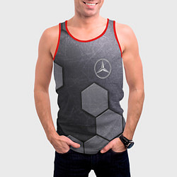 Майка-безрукавка мужская Mercedes-Benz vanguard pattern, цвет: 3D-красный — фото 2