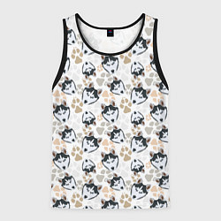 Мужская майка без рукавов Собака Сибирский Хаски