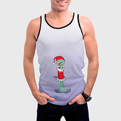Майка-безрукавка мужская Дед Морти Санта мороз, цвет: 3D-черный — фото 2
