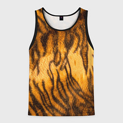 Майка-безрукавка мужская Шкура тигра 2022, цвет: 3D-черный