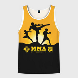 Майка-безрукавка мужская ММА Mixed Martial Arts, цвет: 3D-белый