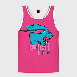 Мужская майка без рукавов Mr Beast Gaming Full Print Pink edition