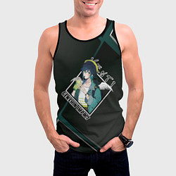 Майка-безрукавка мужская Venti Венти, Genshin Impact, цвет: 3D-черный — фото 2