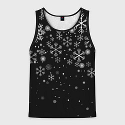 Мужская майка без рукавов Снежинки - С Новый год
