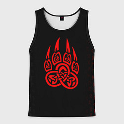 Майка-безрукавка мужская ПЕЧАТЬ ВЕЛЕСЕ, РУНЫ, цвет: 3D-черный