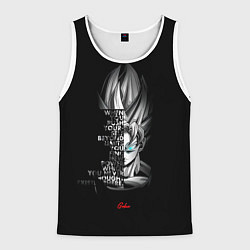 Майка-безрукавка мужская Сон Гоку эпичная надпись - Dragon Ball, цвет: 3D-белый