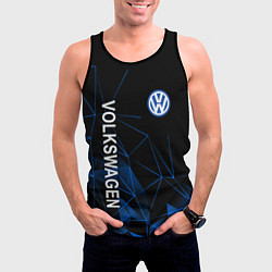 Майка-безрукавка мужская Volkswagen, Фольцваген Геометрия, цвет: 3D-черный — фото 2