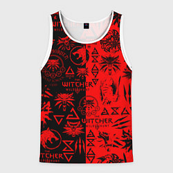 Мужская майка без рукавов THE WITCHER LOGOBOMBING BLACK RED