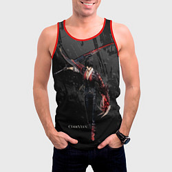 Майка-безрукавка мужская Луи Амамия Code Vein, цвет: 3D-красный — фото 2