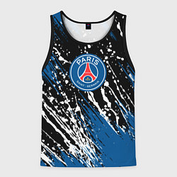 Майка-безрукавка мужская PSG футбольный клуб, цвет: 3D-черный
