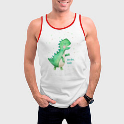 Майка-безрукавка мужская Dino inside, цвет: 3D-красный — фото 2