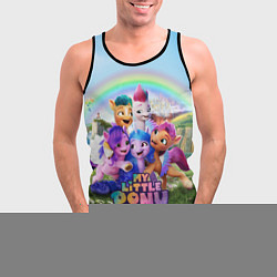 Майка-безрукавка мужская My Little Pony: A New Generation, цвет: 3D-черный — фото 2