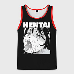 Майка-безрукавка мужская HENTAI девочка ahegao, цвет: 3D-красный