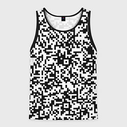 Майка-безрукавка мужская Стиль QR код, цвет: 3D-черный