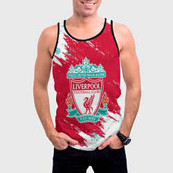 Майка-безрукавка мужская НОВОГОДНИЙ ЛИВЕРПУЛЬ 2022, цвет: 3D-черный — фото 2