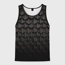 Мужская майка без рукавов Чешуя Дракона black edition