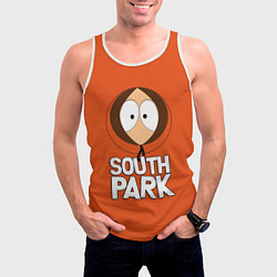 Майка-безрукавка мужская Южный парк Кенни South Park, цвет: 3D-белый — фото 2