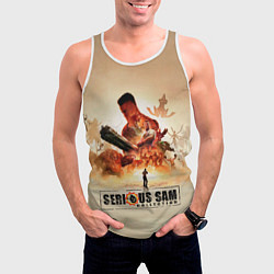 Майка-безрукавка мужская Серьёзные Сэмы, цвет: 3D-белый — фото 2