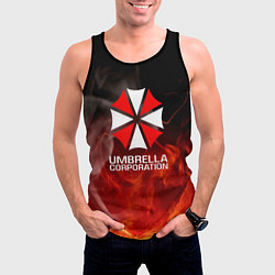 Майка-безрукавка мужская Umbrella Corporation пламя, цвет: 3D-черный — фото 2