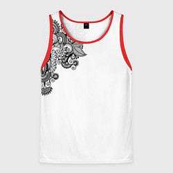 Мужская майка без рукавов Черно Белые КруЖева