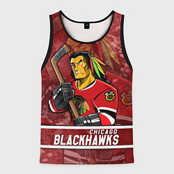 Майка-безрукавка мужская Chicago Blackhawks , Чикаго Блэкхокс, цвет: 3D-черный