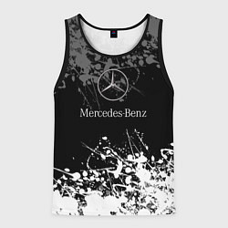 Майка-безрукавка мужская Mercedes-Benz Брызги красок, цвет: 3D-черный