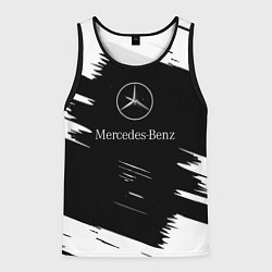 Майка-безрукавка мужская Mercedes-Benz Текстура, цвет: 3D-черный