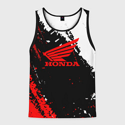 Майка-безрукавка мужская Honda Logo Auto, цвет: 3D-черный