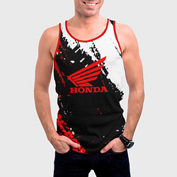 Майка-безрукавка мужская Honda Logo Auto, цвет: 3D-красный — фото 2
