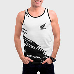 Майка-безрукавка мужская Honda sport pattern, цвет: 3D-черный — фото 2