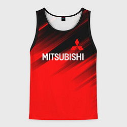 Майка-безрукавка мужская Mitsubishi - Red Sport, цвет: 3D-черный