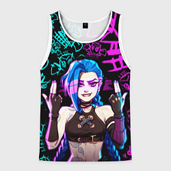 Майка-безрукавка мужская JINX ДЖИНКС NEON PATTERN, цвет: 3D-белый