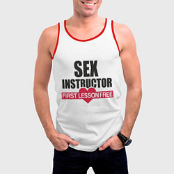 Майка-безрукавка мужская Секс Инструктор SEX INSTRUCTOR, цвет: 3D-красный — фото 2