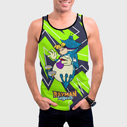 Майка-безрукавка мужская Rayman and globox, цвет: 3D-черный — фото 2