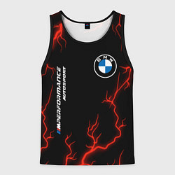 Майка-безрукавка мужская BMW Autosport Молнии, цвет: 3D-черный