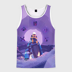 Майка-безрукавка мужская Командо на корабле, цвет: 3D-белый