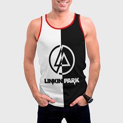 Майка-безрукавка мужская Linkin Park ЧБ, цвет: 3D-красный — фото 2