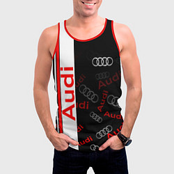 Майка-безрукавка мужская Ауди audi sport, цвет: 3D-красный — фото 2