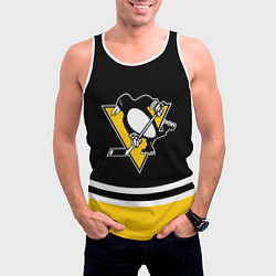 Майка-безрукавка мужская Pittsburgh Penguins Питтсбург Пингвинз, цвет: 3D-белый — фото 2