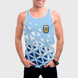 Майка-безрукавка мужская Сборная Аргентины футбол, цвет: 3D-белый — фото 2
