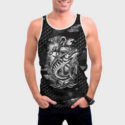 Майка-безрукавка мужская Рыба и якорь, цвет: 3D-белый — фото 2