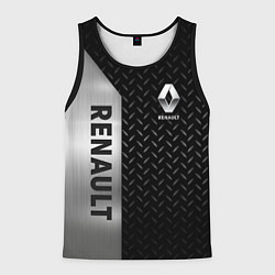 Майка-безрукавка мужская Renault Рено Сталь, цвет: 3D-черный