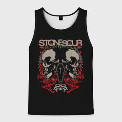 Майка-безрукавка мужская Stone Sour рок, цвет: 3D-черный