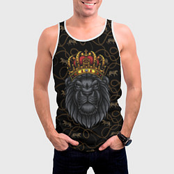 Майка-безрукавка мужская Король лев Black, цвет: 3D-белый — фото 2