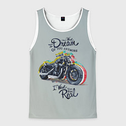 Майка-безрукавка мужская Moto Dream, цвет: 3D-белый