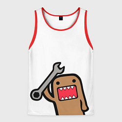 Майка-безрукавка мужская Domo-Kun с инструментом, цвет: 3D-красный