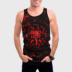 Майка-безрукавка мужская Red Hot Chili Peppers, лого, цвет: 3D-черный — фото 2