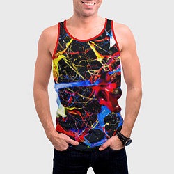 Майка-безрукавка мужская Импрессионизм Vanguard neon pattern, цвет: 3D-красный — фото 2